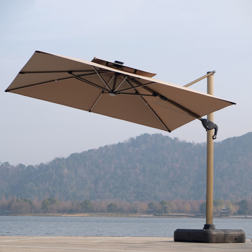 Heavy-Duty Fillable HDPE Parasol Base | Windproof Reinforced Square Umbrella Weight Bas