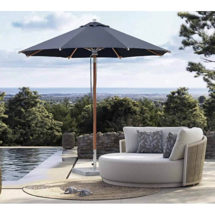 FHUM069 Center Pole Umbrella | 48mm Pole, 8 Ribs, 2.5-4m | Foris Hortus