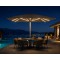 FHUM103 Premium Commercial Center Pole Umbrella | 4x4m Anodized Aluminum Outdoor Patio Umbrella with LED