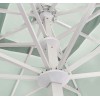 FHUM098 Premium Commercial LED Center Pole Aluminum Patio Umbrella | 3x3m 4x4m 5x5m with Crank & Swivel