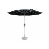 FHUM055 Premium Aluminum Center Pole Outdoor Umbrella with LED & 360° Rotation, Ø3.0M Round