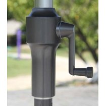 FHUM055 Premium Aluminum Center Pole Outdoor Umbrella with LED & 360° Rotation, Ø3.0M Round