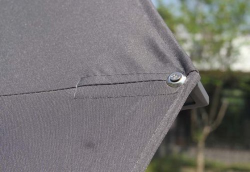 FHUM055 Premium Aluminum Center Pole Outdoor Umbrella with LED & 360° Rotation, Ø3.0M Round