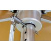 Three-Tier Ventilated Outdoor Patio Umbrella with Wood-Grain Aluminum Pole
