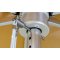 Three-Tier Ventilated Outdoor Patio Umbrella with Wood-Grain Aluminum Pole