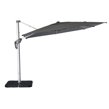 FHUM042(M) Premium Cantilever Roman Umbrella | 360° Rotation 5-Level Height Adjustable Side Post Outdoor Umbrella with LED
