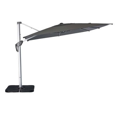 FHUM042(M) Premium Cantilever Roman Umbrella | 360° Rotation 5-Level Height Adjustable Side Post Outdoor Umbrella with LED