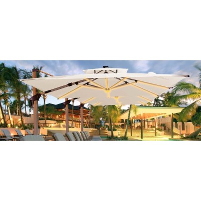Premium Cantilever Outdoor Umbrella with Adjustable Tilt & LED Lighting Option
