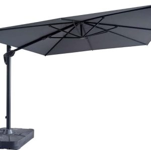 FHUM040(L) Premium Cantilever Outdoor Umbrella with Adjustable Tilt & LED Lighting Option