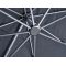 FHUM052 (S) Roman Side Pole Umbrella with 360° Rotation, Optional LED & Double Canopy, Natural Anodized Aluminum, Up to 3×4M
