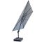 FHUM052 (S) Roman Side Pole Umbrella with 360° Rotation, Optional LED & Double Canopy, Natural Anodized Aluminum, Up to 3×4M
