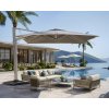 Square Cantilever Patio Umbrella 360° Swivel Aluminum Frame Commercial Parasol