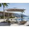 Square Cantilever Patio Umbrella 360° Swivel Aluminum Frame Commercial Parasol
