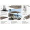 Square Cantilever Patio Umbrella 360° Swivel Aluminum Frame Commercial Parasol