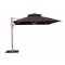 Hydraulic Cantilever Patio Umbrella 360° Swivel Wood-Grain Aluminum Athena