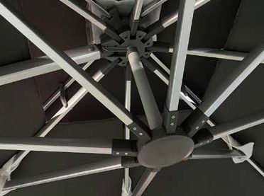 Premium 360° LED Cantilever Patio Umbrella Multi-Angle Adjustable Tilt Roman Parasol