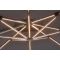 Premium 360° LED Cantilever Patio Umbrella Multi-Angle Adjustable Tilt Roman Parasol