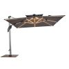 Premium 360° LED Cantilever Patio Umbrella Multi-Angle Adjustable Tilt Roman Parasol