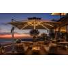 Premium 360° LED Cantilever Patio Umbrella Multi-Angle Adjustable Tilt Roman Parasol