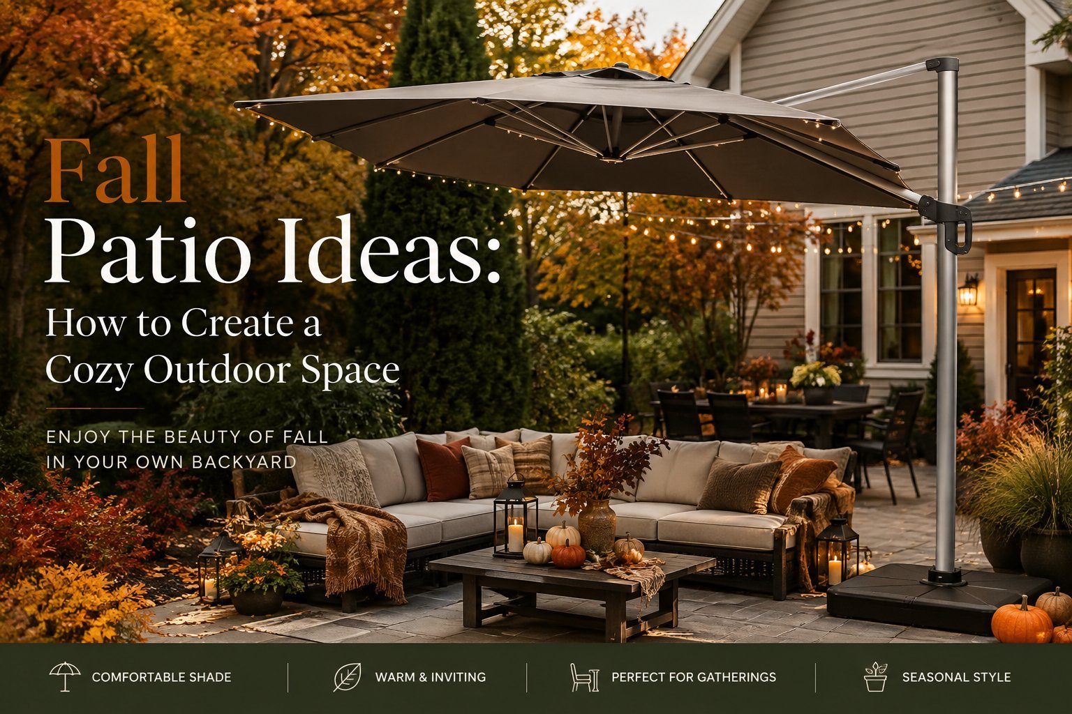 How to Create a Cozy Fall Outdoor Space with a Patio Umbrella