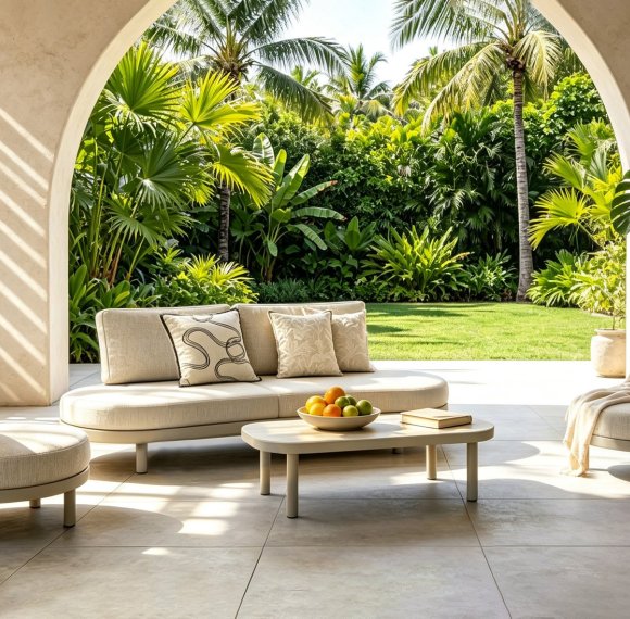 FHFS235 Luxury Outdoor Sofa Set with Aluminum Frame & Rope Weaving