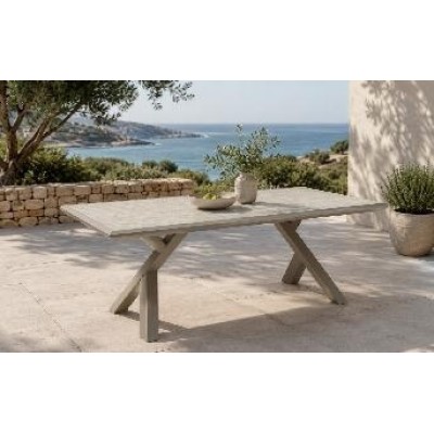FHTB084 Modern Outdoor Dining Table with Aluminum Frame & PSPC Tabletop