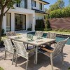 FHTB084 Modern Outdoor Dining Table with Aluminum Frame & PSPC Tabletop