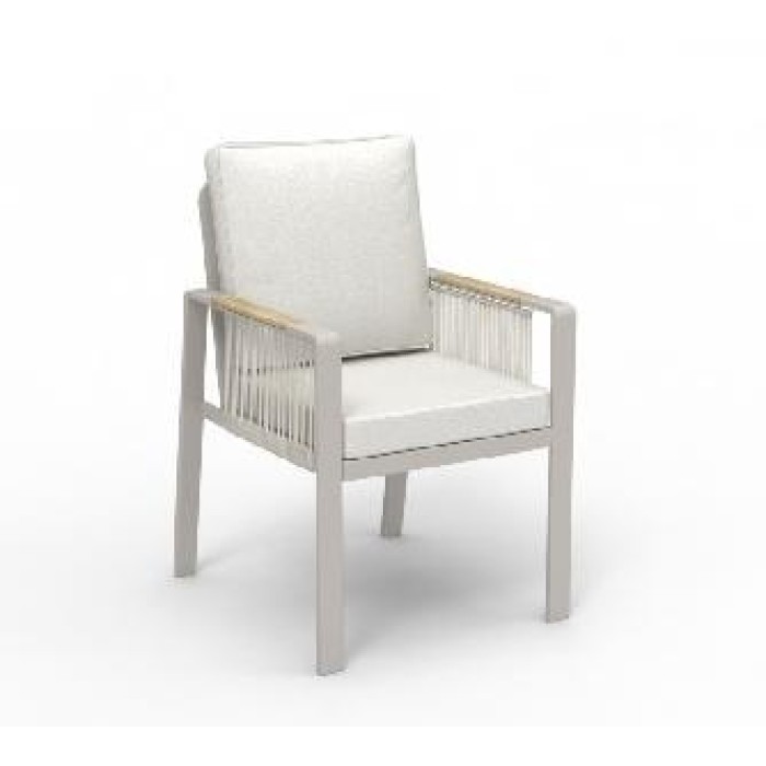 FHCH073-A1 Modern Outdoor Dining Chair with Cushioned Seat & Back