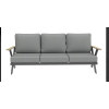 FHSF113 X-Frame High-Back Aluminum Outdoor Sofa Set, 5-Piece Modular Patio Sofa Set for Terrace, Hotel and Poolside