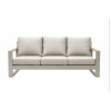 FHSF207 Aluminum Outdoor Sofa Set, 5-Piece Patio Set with Teak Armrests and Bench for Terrace, Hotel and Poolside