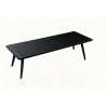 FHSF114 Aluminum Outdoor Sofa Set, 4-Piece Patio Set with Wood Armrests and Slatted Table for Garden and Courtyard