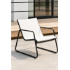 FHSF201 Steel and Textilene Outdoor Sofa Set, 4-Piece Patio Set with Sling Seats and Glass Table for Terrace and Garden