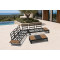Aluminium Outdoor Sofa Set | L-Shape Corner Garden Sofa with Slatted Coffee Table for Hotel Terrace Patio