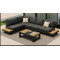 Aluminium Outdoor Sofa Set | L-Shape Corner Garden Sofa with Slatted Coffee Table for Hotel Terrace Patio