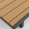 Aluminium Outdoor Sofa Set | L-Shape Corner Garden Sofa with Adjustable Backrest & Wood-Top Coffee Table