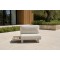 Curved Modular Aluminium Outdoor Sofa Set | Cream Cushion Round Garden Lounge for Villa Courtyard Hotel Terrace