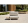 Curved Modular Aluminium Outdoor Sofa Set | Cream Cushion Round Garden Lounge for Villa Courtyard Hotel Terrace