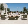Rope Weave Aluminium Outdoor Sofa Set | 5-Piece Garden Lounge with Round Coffee Tables for Villa Terrace Hotel Poolside