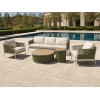 Rope Weave Aluminium Outdoor Sofa Set | 5-Piece Garden Lounge with Round Coffee Tables for Villa Terrace Hotel Poolside