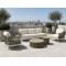 Rope Weave Aluminium Outdoor Sofa Set | 5-Piece Garden Lounge with Round Coffee Tables for Villa Terrace Hotel Poolside