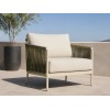 Rope Weave Aluminium Outdoor Sofa Set | 5-Piece Garden Lounge with Round Coffee Tables for Villa Terrace Hotel Poolside