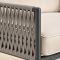 5-Piece Rope-Weave Aluminium Outdoor Sofa Set | Three-Seater, Two-Seater, Two Footstools & Wood-Top Coffee Table