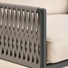 5-Piece Rope-Weave Aluminium Outdoor Sofa Set | Three-Seater, Two-Seater, Two Footstools & Wood-Top Coffee Table