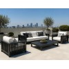 Aluminium Outdoor Sofa Set | 4-Piece Garden Lounge with Slatted Coffee Table for Villa Courtyard Hotel Terrace Rooftop