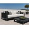 Aluminium Outdoor Sofa Set | 4-Piece Garden Lounge with Slatted Coffee Table for Villa Courtyard Hotel Terrace Rooftop