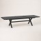 Aluminium Slat Extendable Outdoor Dining Table | 220 cm Extending to 280 cm, X-Frame Garden Table