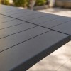 Aluminium Slat Extendable Outdoor Dining Table | 220 cm Extending to 280 cm, X-Frame Garden Table