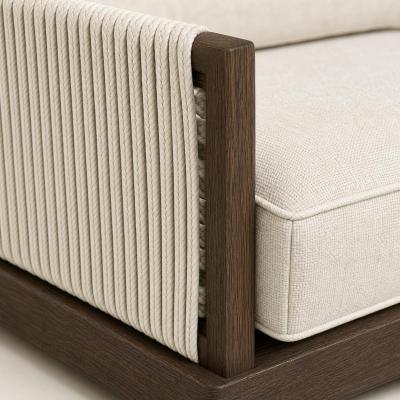 Aluminium Swivel Lounge Set | Three-Seater, Two Swivel Armchairs & Braided Stone-Top Coffee Table