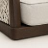 Aluminium Swivel Lounge Set | Three-Seater, Two Swivel Armchairs & Braided Stone-Top Coffee Table
