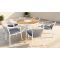 120cm Round Outdoor Dining Table | Sunburst Slat Top Garden Table for Patio Terrace Hotel Restaurant